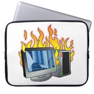Computer Fire Neoprene Laptop Sleeve