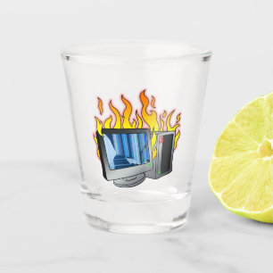 Computer Fire Shot glass