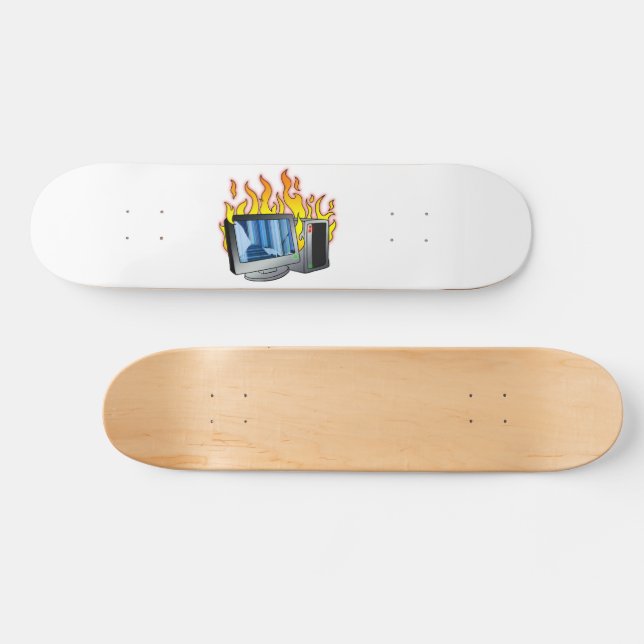 Computer Fire Skateboard Deck (Horz)