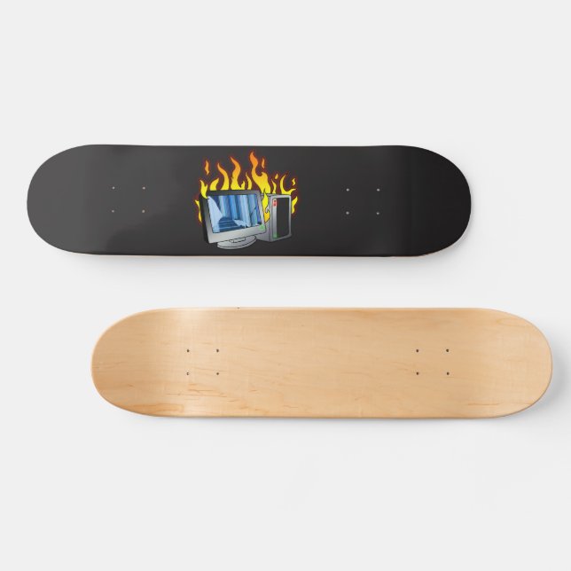 Computer Fire Skateboard Deck (Horz)