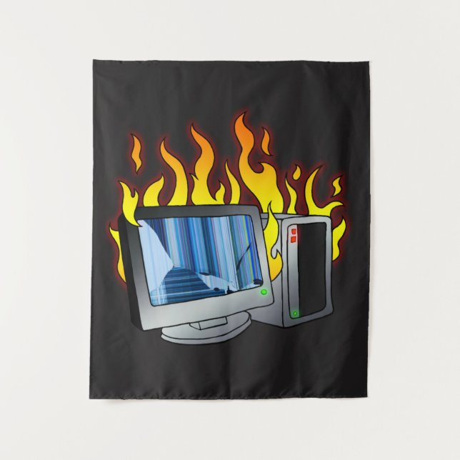 Computer Fire Wall Tapestry (Front)