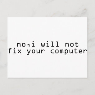 Computer Fixer Postcard