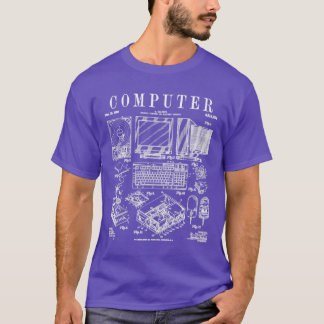 Computer Gamer Geek Vintage IT PC Hardware Patent T-Shirt