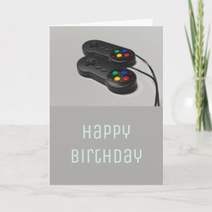 Computer gaming birthday tween boys card