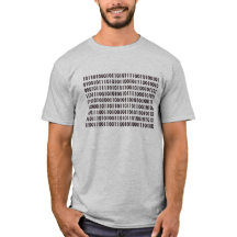 Computer Geek 101010 Binary Code Numeric T-Shirt