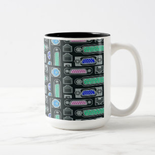 Computer Geek Black Input Pattern Two-Tone Coffee Mug