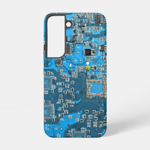 Computer Geek Circuit Board Blue Samsung Galaxy Case