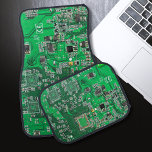 Computer Geek Circuit Board Green Car Mat<br><div class="desc">Are you looking for gifts for computer geeks? This one is for the Geek in all of us.  Computer Geek Circuit Board</div>