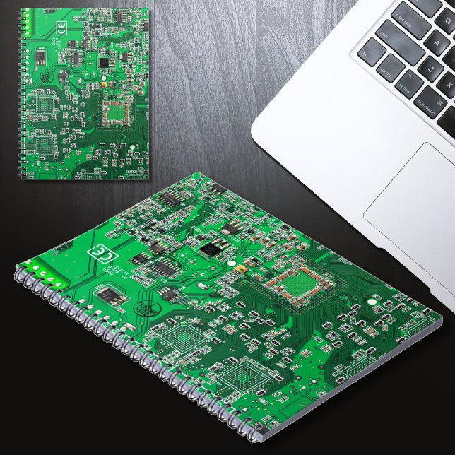 Computer Geek Circuit Board Green Notebook (Creator Uploaded)