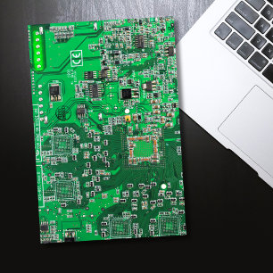 Computer Geek Circuit Board - green Poster