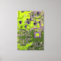 Computer Geek Circuit Board Neon Yellow