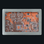 Computer Geek Circuit Board Orange Belt Buckle<br><div class="desc">Are you looking for gifts for computer geeks? This one is for the Geek in all of us.  Computer Geek Circuit Board</div>