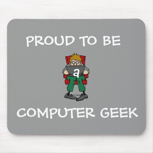 Computer Geek Mousepad (grey) (Front)