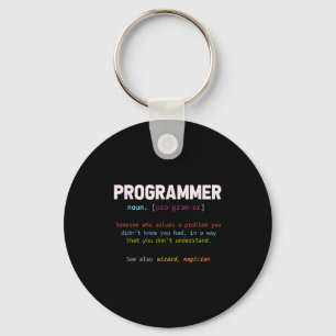 Computer Geek Nerd Gift Funny Programmer Keychain