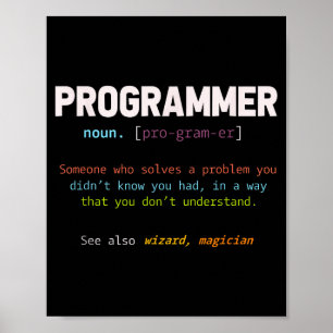 Computer Geek Nerd Gift Funny Programmer Poster