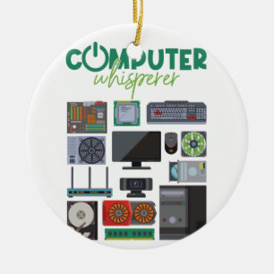 Computer Geek Tech Nerd Cool Support. Ceramic Ornament