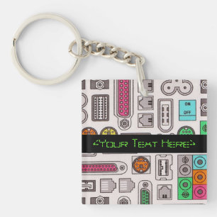 Computer Geeks Humour Input Pattern Key Chain