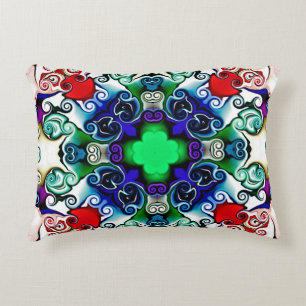 Computer graphics. Illustration of an abstract flo Accent Pillow