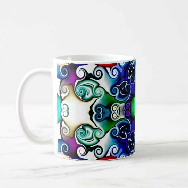 Computer graphics. Illustration of an abstract flo Coffee Mug (Left)