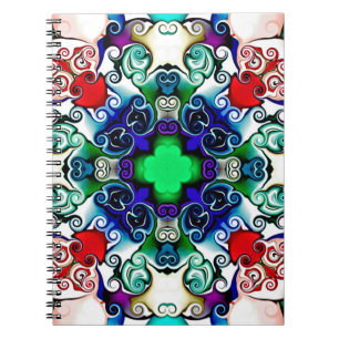 Computer graphics. Illustration of an abstract flo Notebook