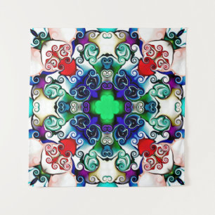 Computer graphics. Illustration of an abstract flo Tapestry