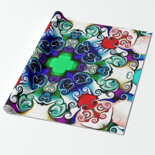 Computer graphics. Illustration of an abstract flo Wrapping Paper