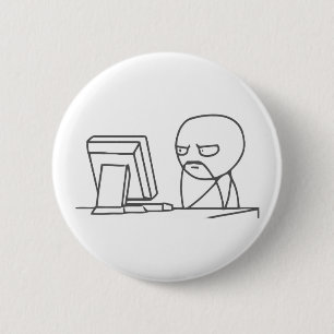Computer Guy Meme - Pinback Button