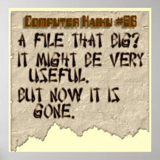 Computer Haiku #86 Poster
