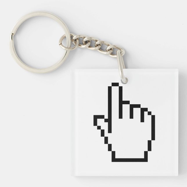 COMPUTER HAND POINTER / MOUSE CURSOR KEYCHAIN (Front)