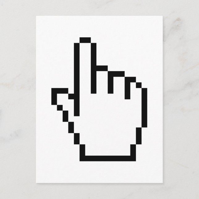 COMPUTER HAND POINTER / MOUSE CURSOR POSTCARD (Front)