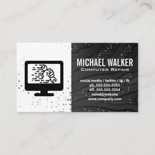 Computer Hardware   Technology Components  Business Card