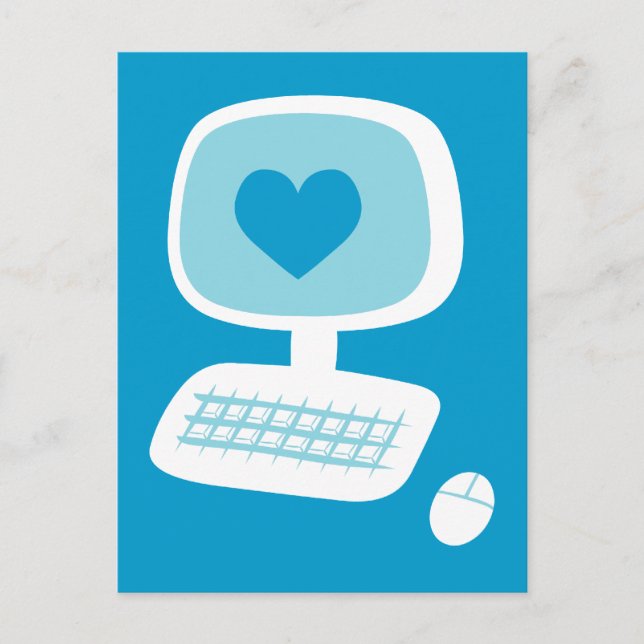 Computer Heart Postcard (Front)