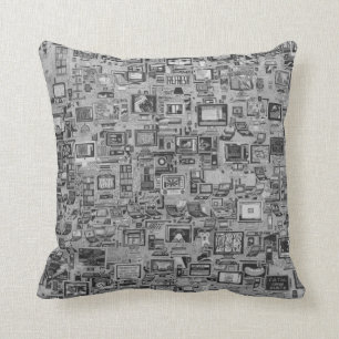 Computer history throw pillow