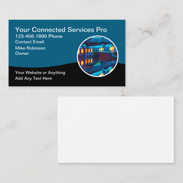 Computer Internet Networking Services Business Card (Front/Back)