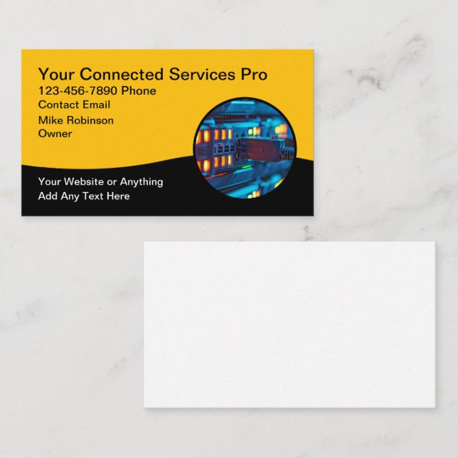 Computer Internet Networking Services Business Card (Front/Back)