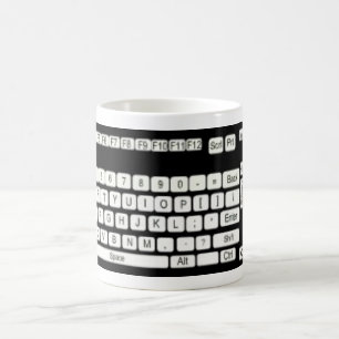 Computer Keyboard Art Fun Coffee Mug