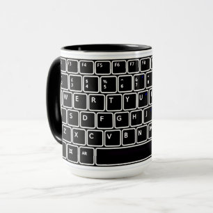 Computer Keyboard Design Coffee Mug
