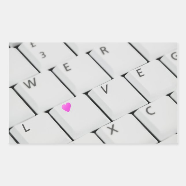 Computer Keyboard Love Letters Sticker (Front)