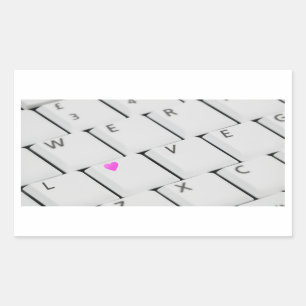 Computer Keyboard Love Letters Sticker