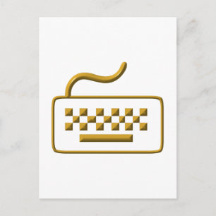 Computer Keyboard Postcard