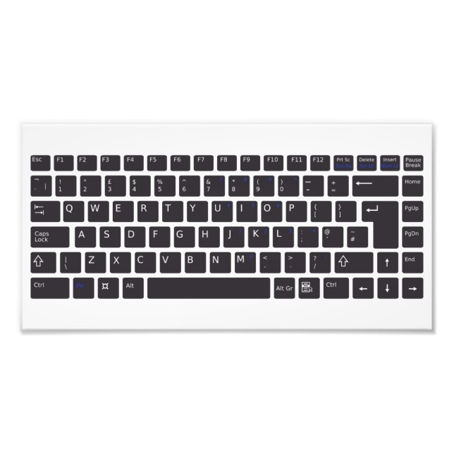 Computer Keyboard Poster (Front)