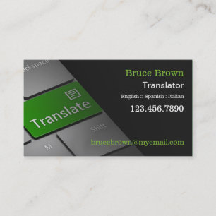 Computer Keyboard Translator Business Card