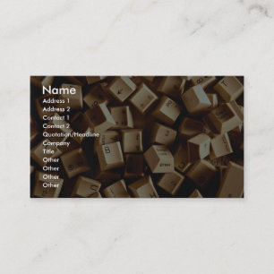 Computer keys business card