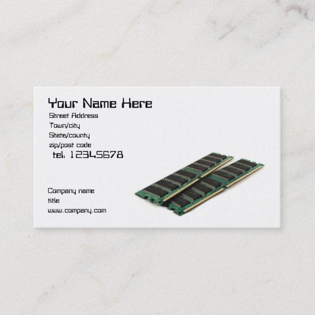 Computer memory business card (Front)