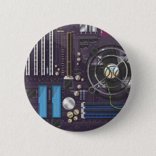 Computer Motherboard 2 Inch Round Button