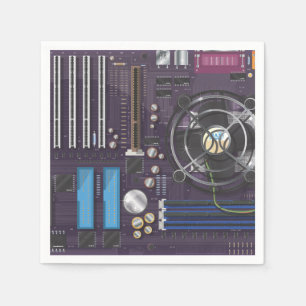 Computer Motherboard Napkin
