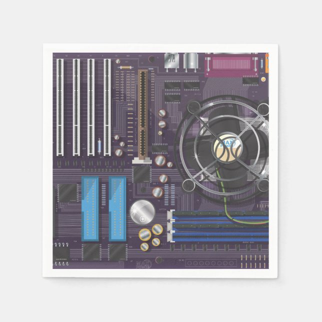 Computer Motherboard Napkin (Front)