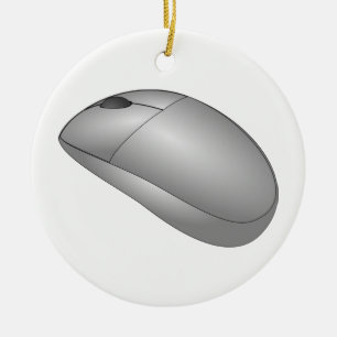 Computer Mouse Ceramic Ornament