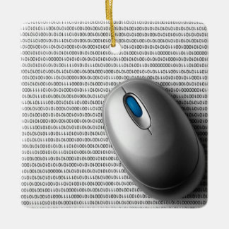 Computer mouse ceramic ornament