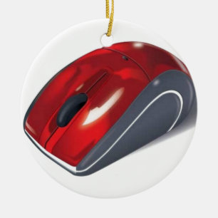 Computer mouse ceramic ornament
